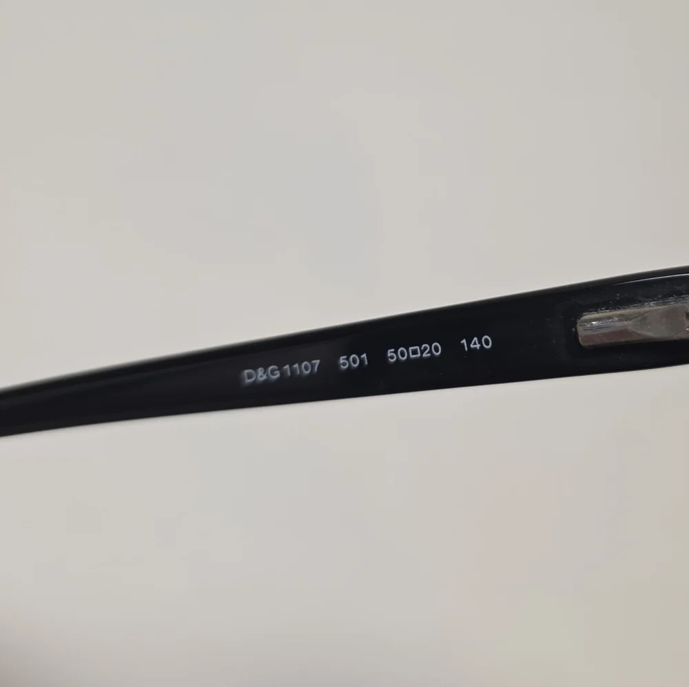 Authentic Dolce & Gabbana D&G 1107 501 Black Rectangular Eyeglass Frames Italy